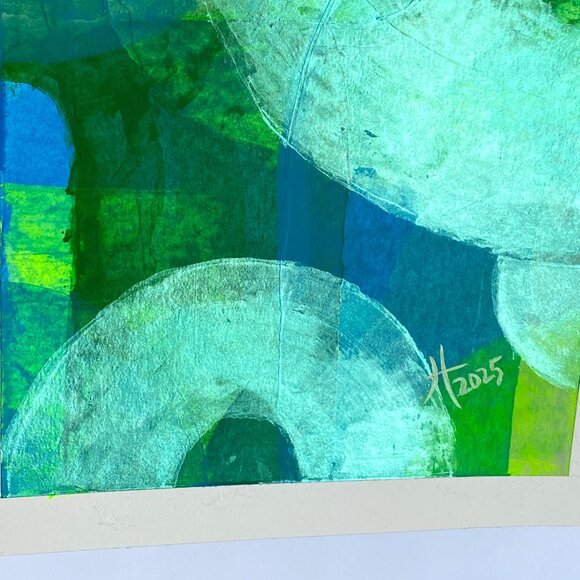 Intersectionality 3 Original Abstract Acrylic Painting 11x14in Mat Frame Ready - Picture 5 of 8